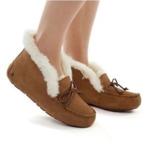 Rare- New in box, UGG Alena chestnut slippers